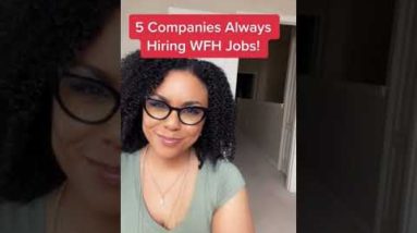 5 Companies Always Hiring WFH Jobs! #shorts