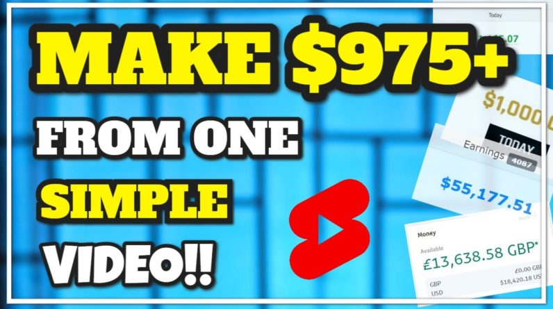 Earn $975 From One YouTube Video! Free Method To Earn Online 1 Earn $975 From One YouTube Video! Free Method To Earn Online